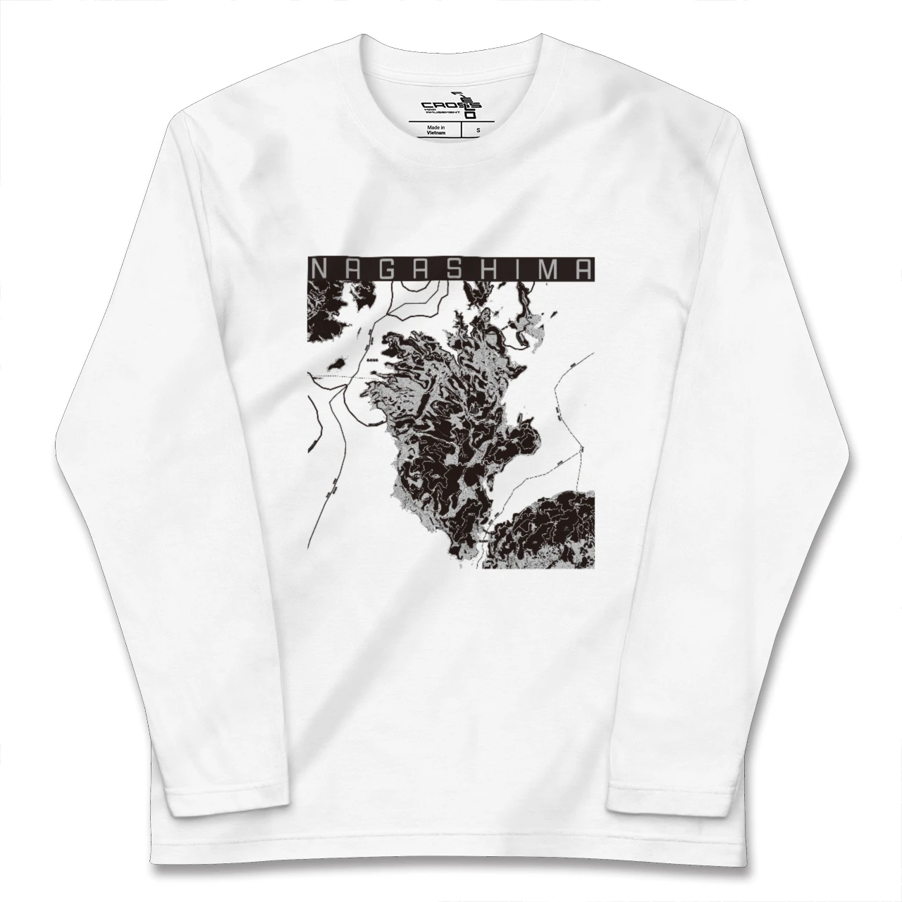 【長島（鹿児島県）】地図柄ロングスリーブTシャツ