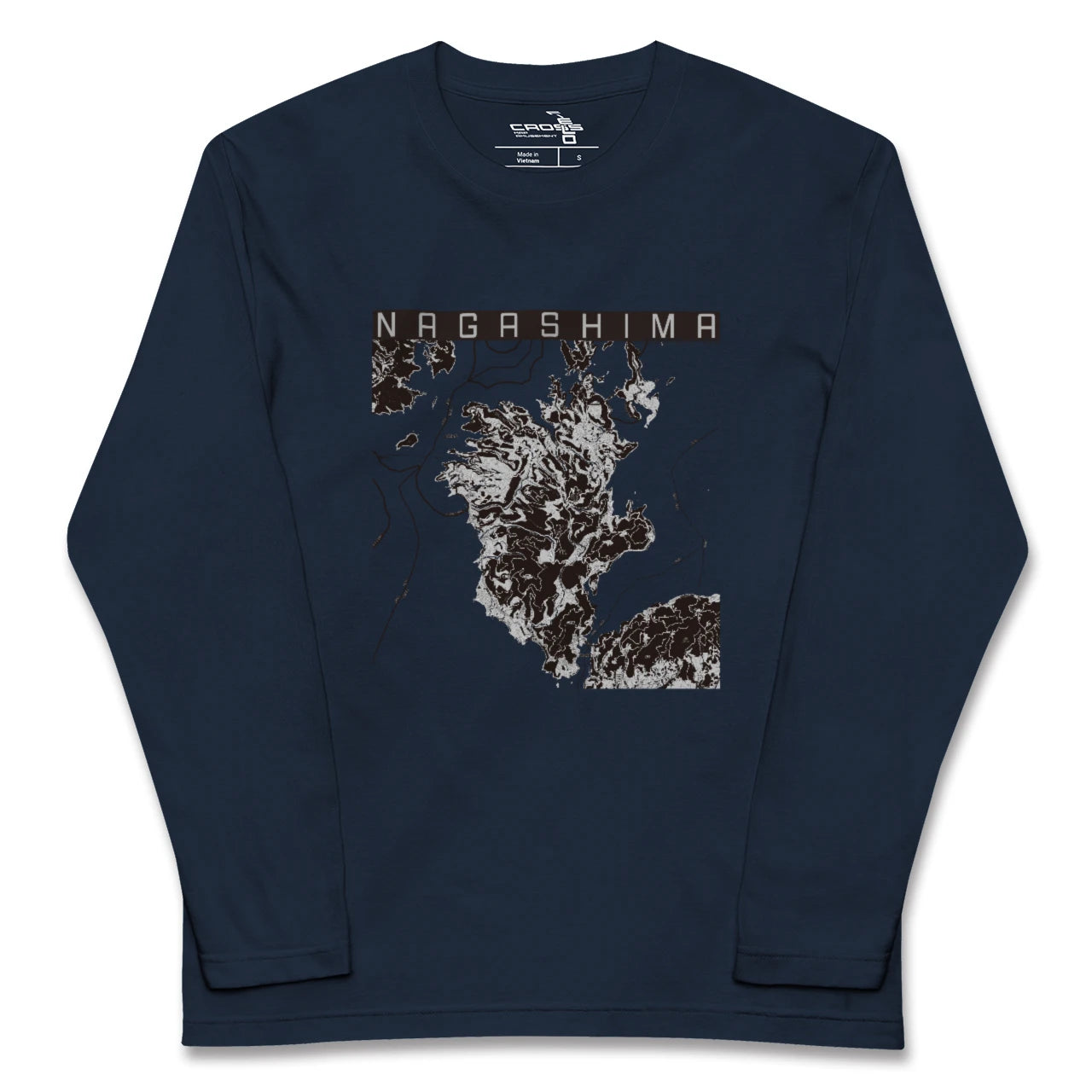 【長島（鹿児島県）】地図柄ロングスリーブTシャツ