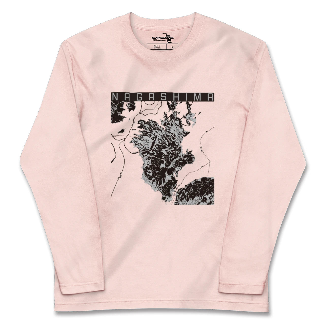 【長島（鹿児島県）】地図柄ロングスリーブTシャツ