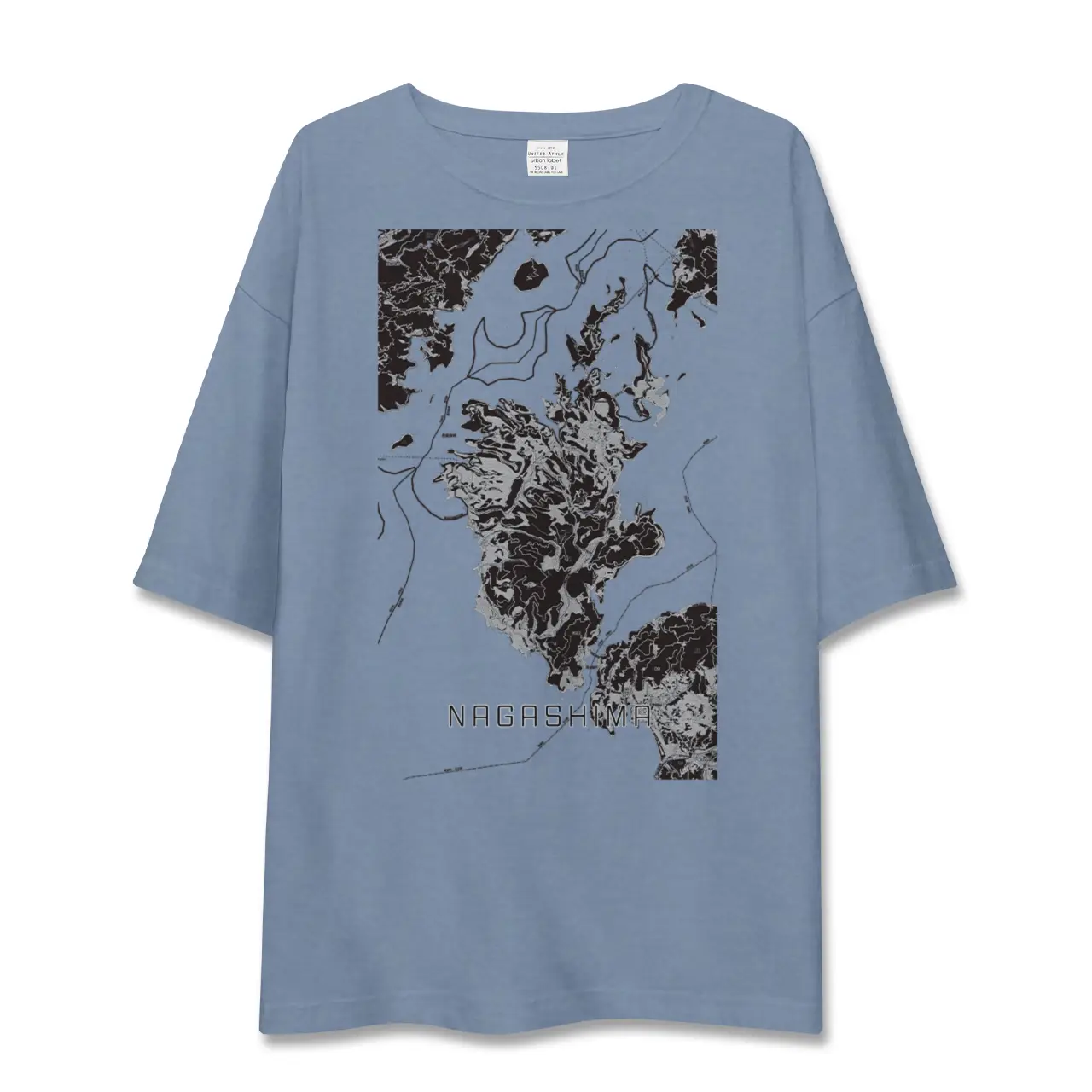 【長島（鹿児島県）】地図柄ビッグシルエットTシャツ