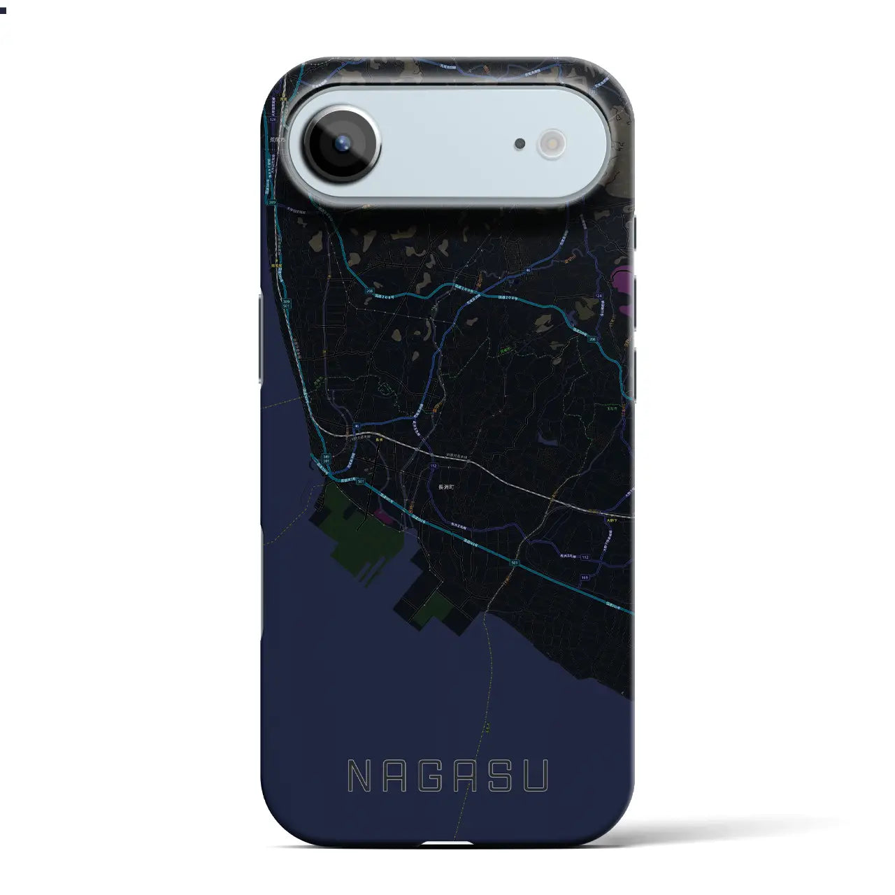 【長洲（熊本県）】地図柄iPhoneケース（バックカバータイプ）