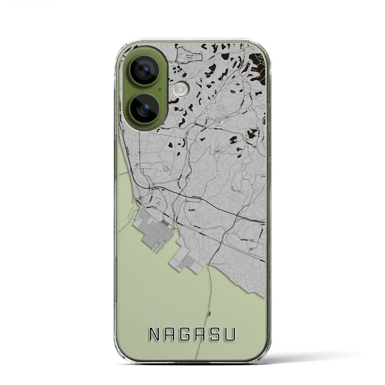【長洲（熊本県）】地図柄iPhoneケース（クリアタイプ）