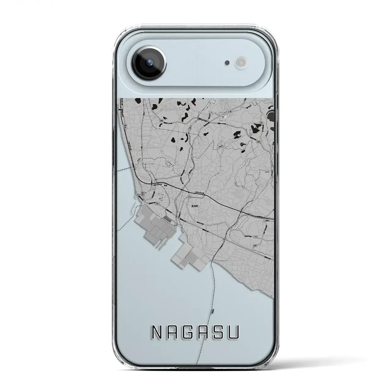 【長洲（熊本県）】地図柄iPhoneケース（クリアタイプ）