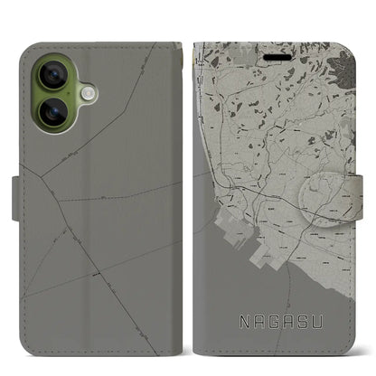 【長洲（熊本県）】地図柄iPhoneケース（手帳タイプ）