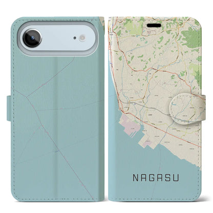 【長洲（熊本県）】地図柄iPhoneケース（手帳タイプ）