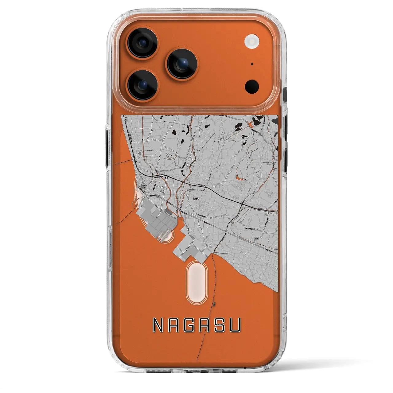 【長洲（熊本県）】地図柄iPhoneケース（MagSafeタイプ）