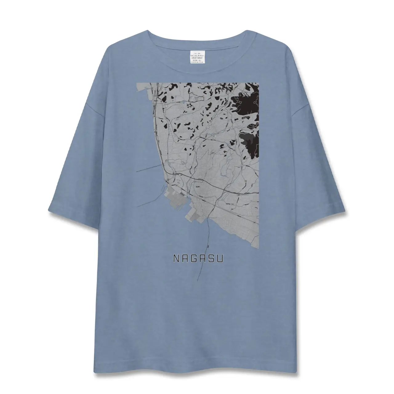 【長洲（熊本県）】地図柄ビッグシルエットTシャツ