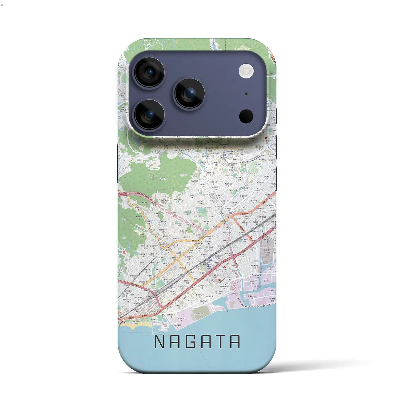 【長田（兵庫県）】地図柄iPhoneケース（バックカバータイプ）