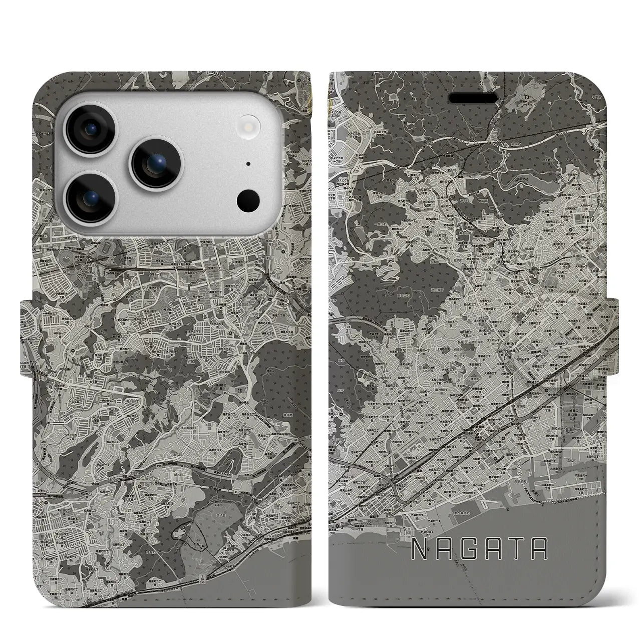 【長田（兵庫県）】地図柄iPhoneケース（手帳タイプ）