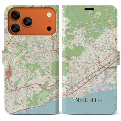 【長田（兵庫県）】地図柄iPhoneケース（手帳タイプ）