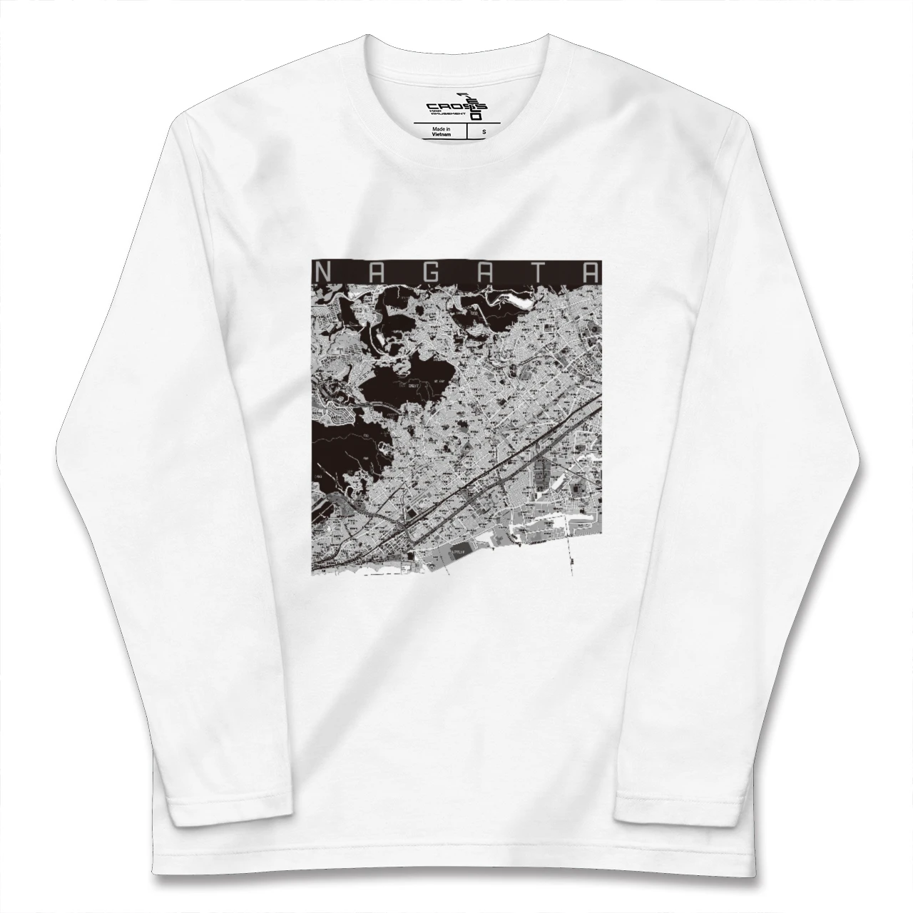 【長田（兵庫県）】地図柄ロングスリーブTシャツ