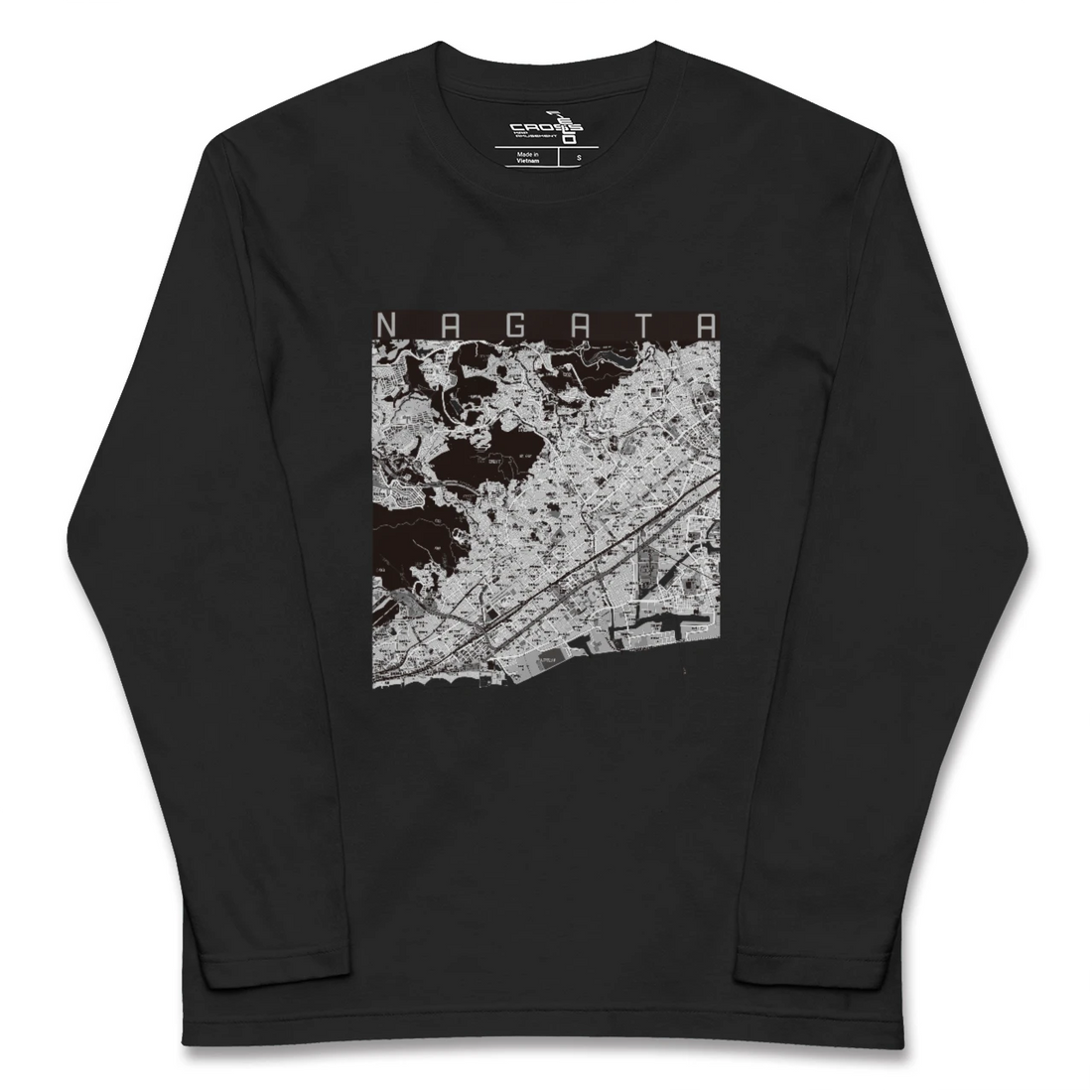 【長田（兵庫県）】地図柄ロングスリーブTシャツ