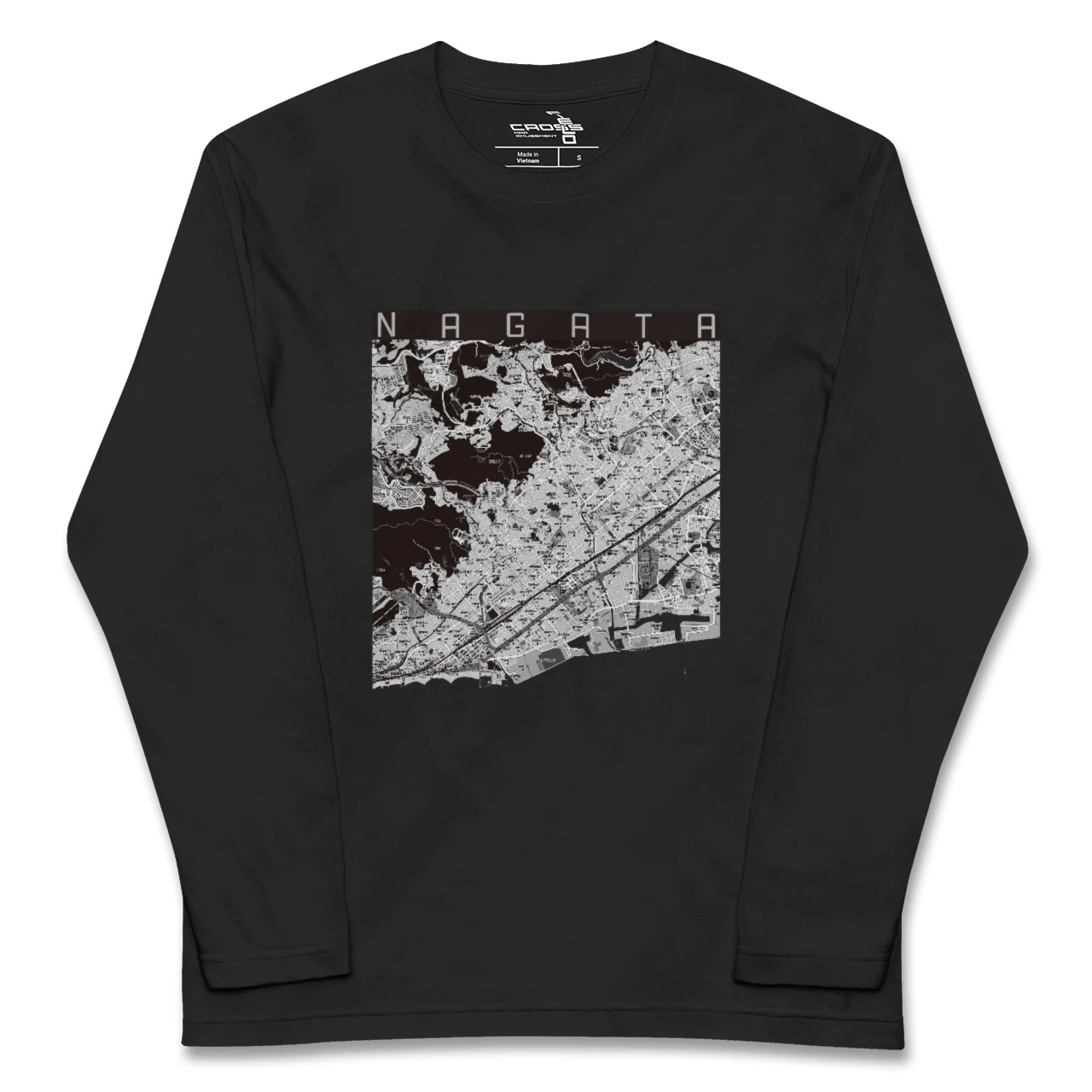【長田（兵庫県）】地図柄ロングスリーブTシャツ