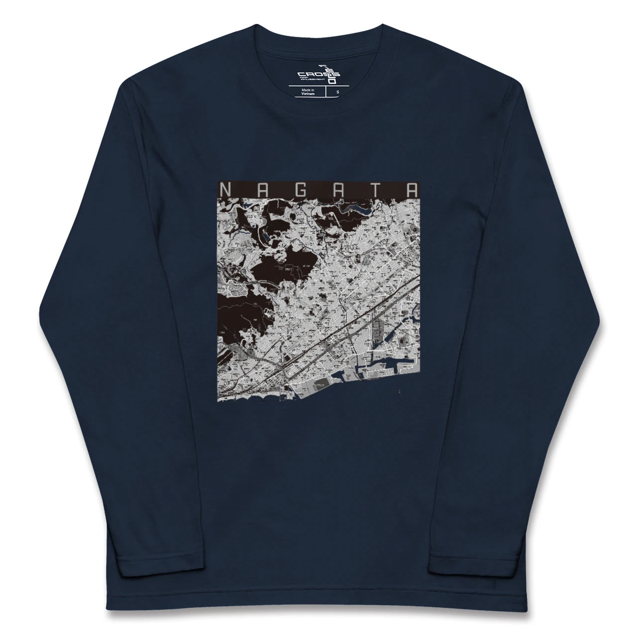 【長田（兵庫県）】地図柄ロングスリーブTシャツ
