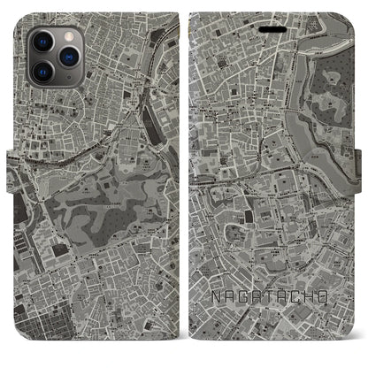 【永田町（東京都）】地図柄iPhoneケース（手帳タイプ）