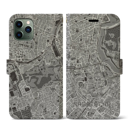 【永田町（東京都）】地図柄iPhoneケース（手帳タイプ）