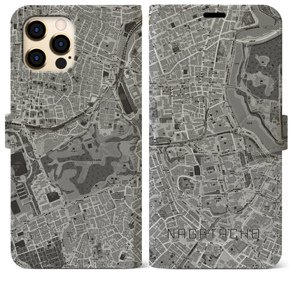 【永田町（東京都）】地図柄iPhoneケース（手帳タイプ）