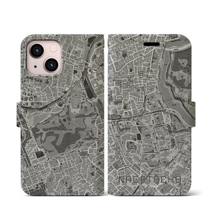 【永田町（東京都）】地図柄iPhoneケース（手帳タイプ）