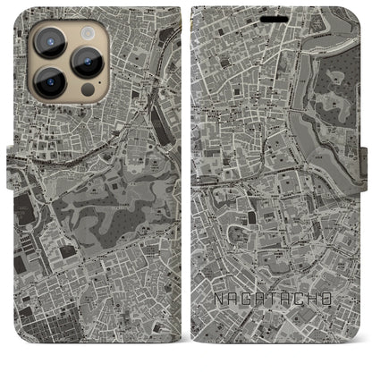 【永田町（東京都）】地図柄iPhoneケース（手帳タイプ）