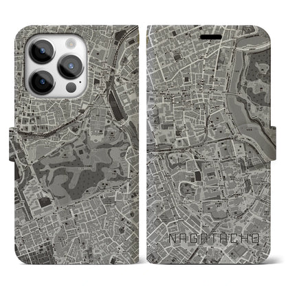 【永田町（東京都）】地図柄iPhoneケース（手帳タイプ）