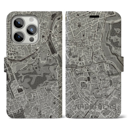 【永田町（東京都）】地図柄iPhoneケース（手帳タイプ）