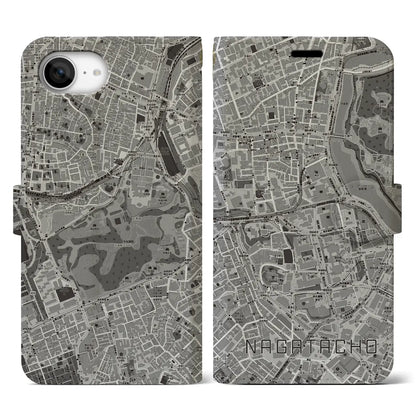 【永田町（東京都）】地図柄iPhoneケース（手帳タイプ）