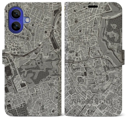 【永田町（東京都）】地図柄iPhoneケース（手帳タイプ）