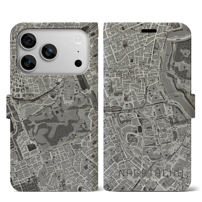 【永田町（東京都）】地図柄iPhoneケース（手帳タイプ）