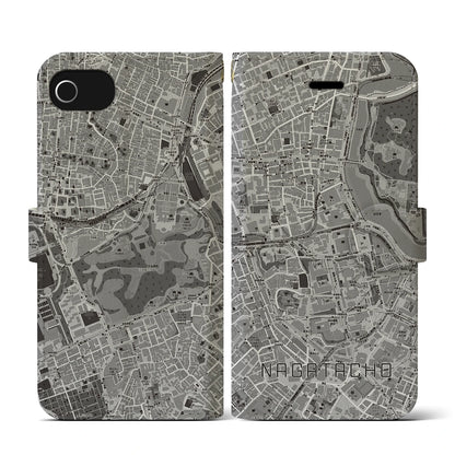 【永田町（東京都）】地図柄iPhoneケース（手帳タイプ）