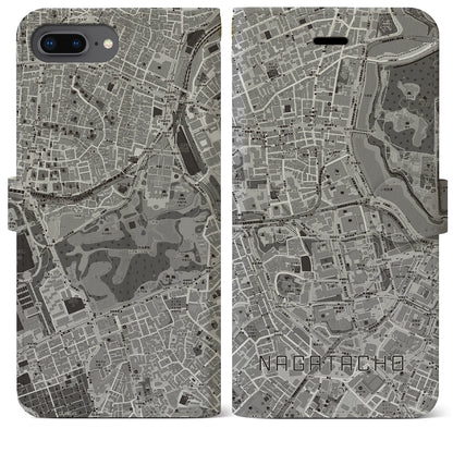 【永田町（東京都）】地図柄iPhoneケース（手帳タイプ）