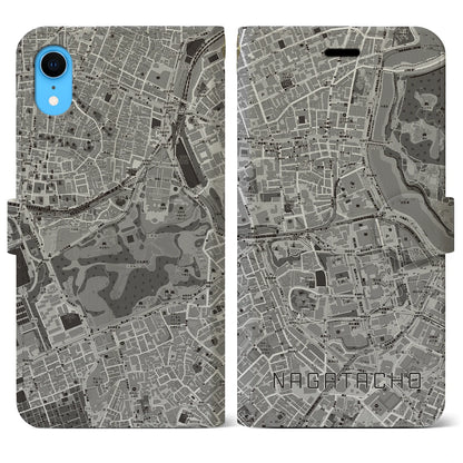 【永田町（東京都）】地図柄iPhoneケース（手帳タイプ）