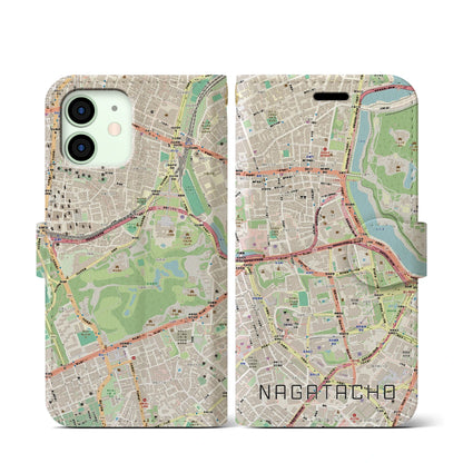 【永田町（東京都）】地図柄iPhoneケース（手帳タイプ）