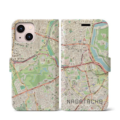 【永田町（東京都）】地図柄iPhoneケース（手帳タイプ）