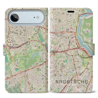 【永田町（東京都）】地図柄iPhoneケース（手帳タイプ）