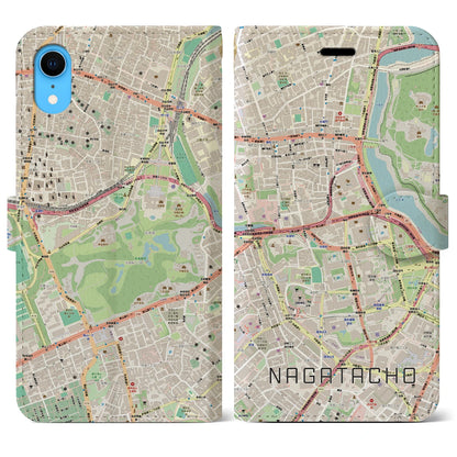 【永田町（東京都）】地図柄iPhoneケース（手帳タイプ）