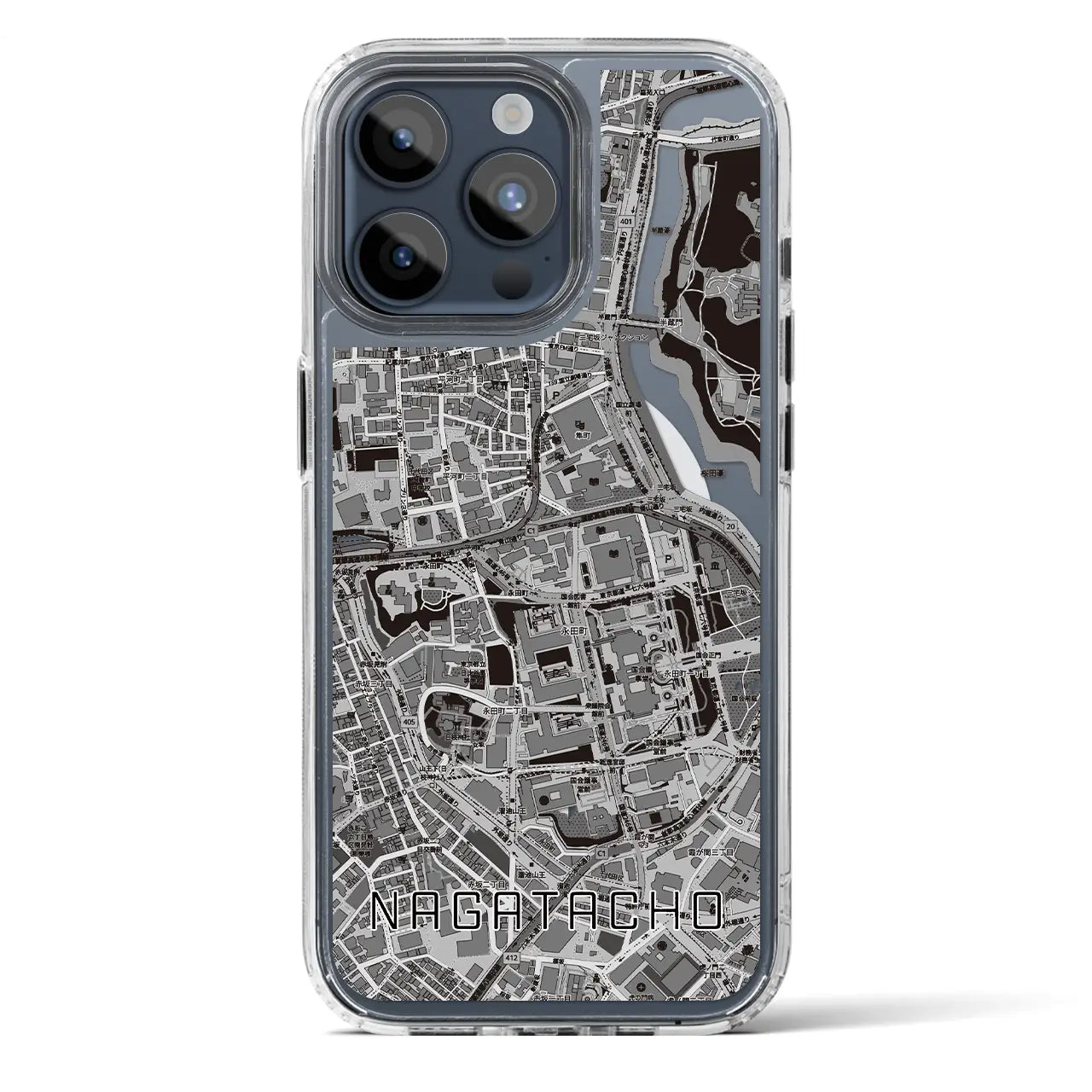 【永田町（東京都）】地図柄iPhoneケース（MagSafeタイプ）