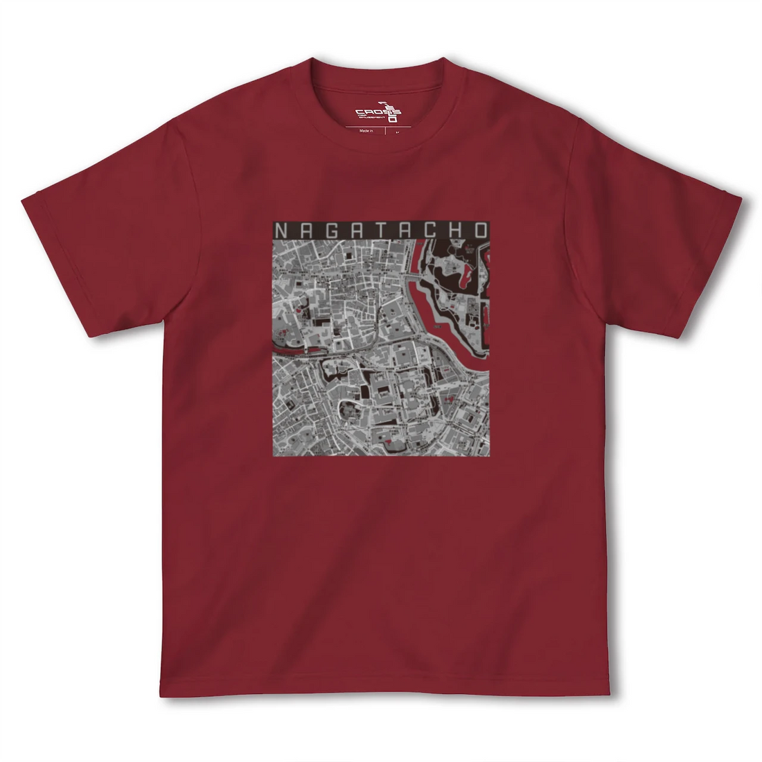 【永田町（東京都）】地図柄ヘビーウェイトTシャツ