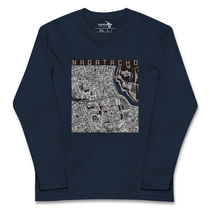 【永田町（東京都）】地図柄ロングスリーブTシャツ