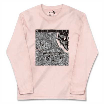 【永田町（東京都）】地図柄ロングスリーブTシャツ