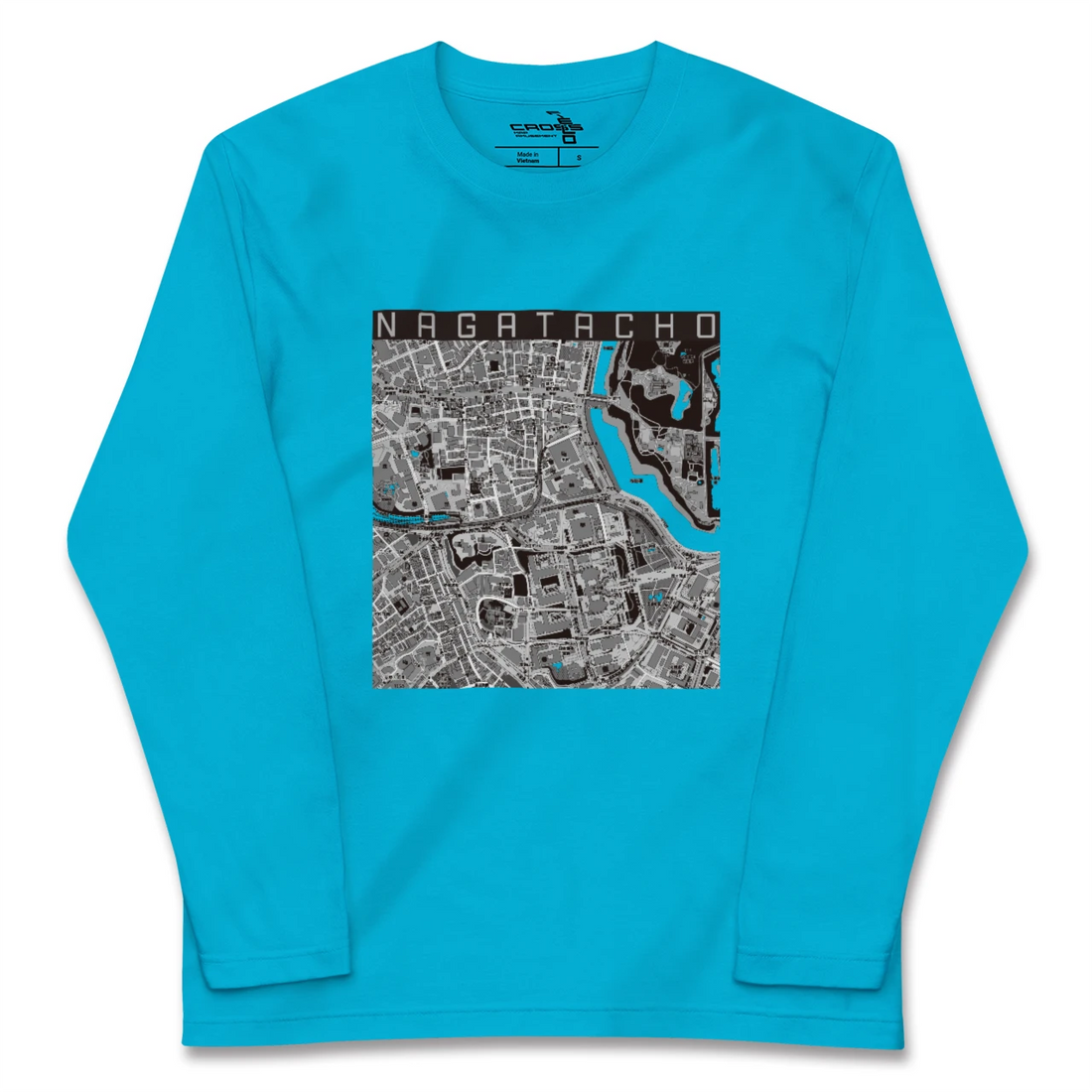 【永田町（東京都）】地図柄ロングスリーブTシャツ
