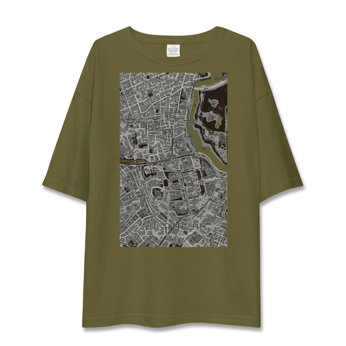 【永田町(東京都)】地図柄ビッグシルエットTシャツ