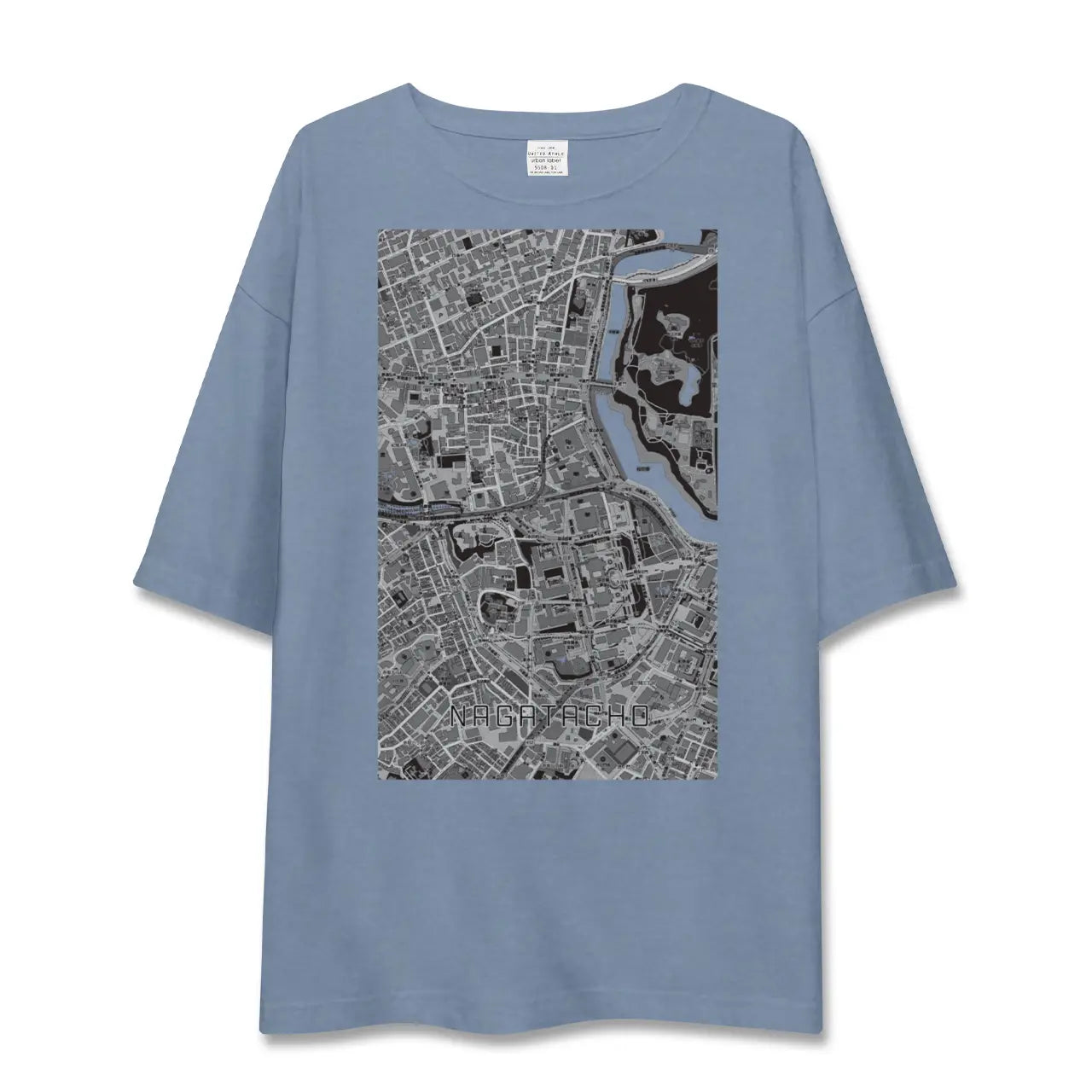 【永田町（東京都）】地図柄ビッグシルエットTシャツ