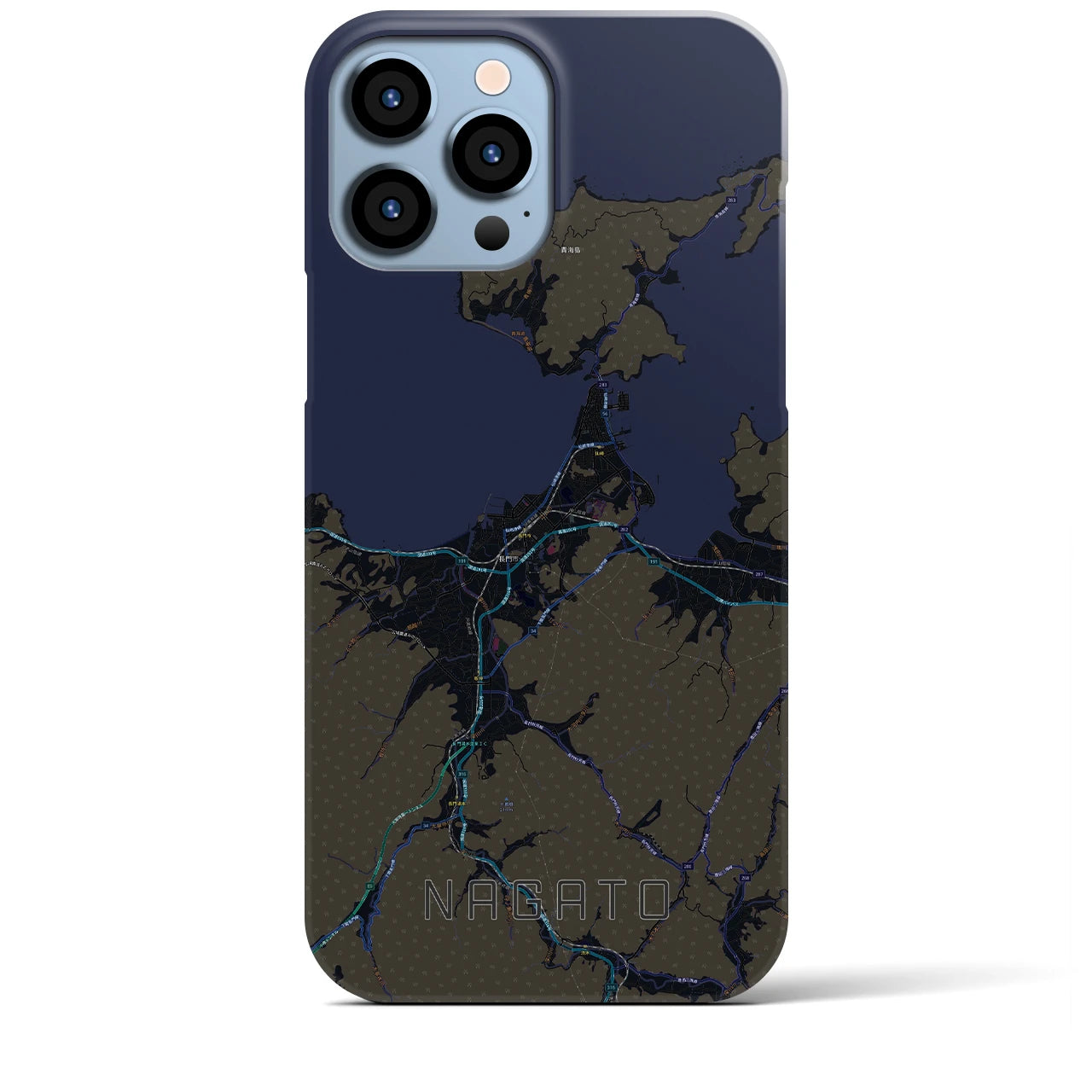 【長門（山口県）】地図柄iPhoneケース（バックカバータイプ）