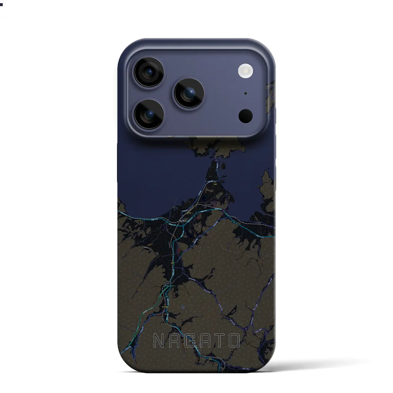 【長門（山口県）】地図柄iPhoneケース（バックカバータイプ）