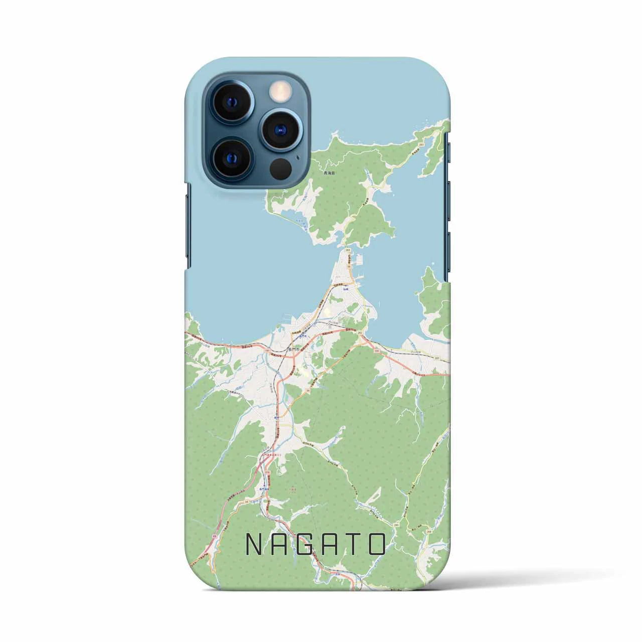 【長門（山口県）】地図柄iPhoneケース（バックカバータイプ）