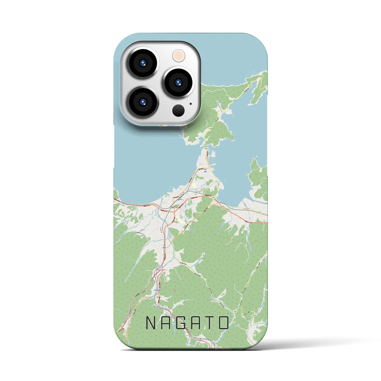 【長門（山口県）】地図柄iPhoneケース（バックカバータイプ）