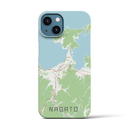 【長門（山口県）】地図柄iPhoneケース（バックカバータイプ）