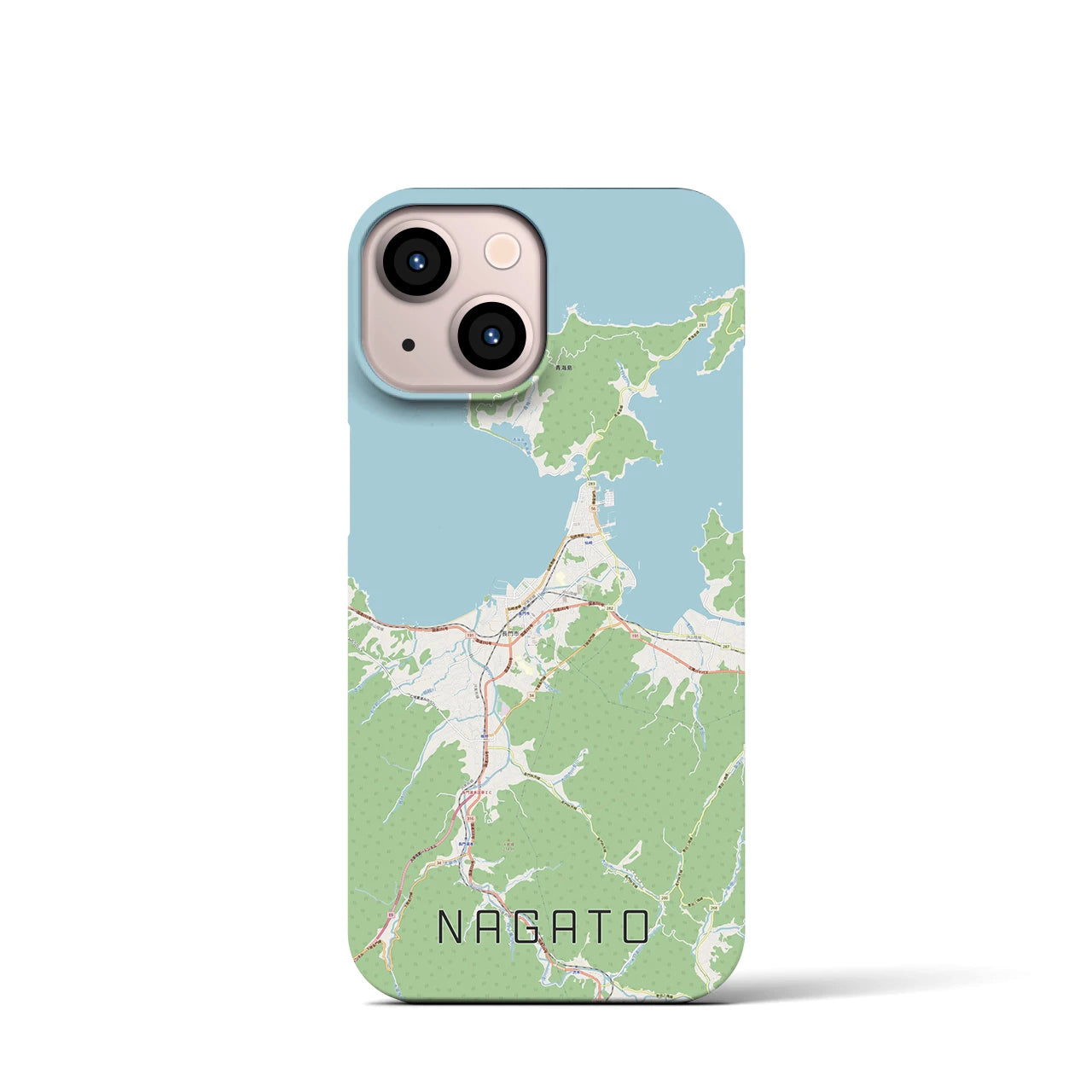 【長門（山口県）】地図柄iPhoneケース（バックカバータイプ）