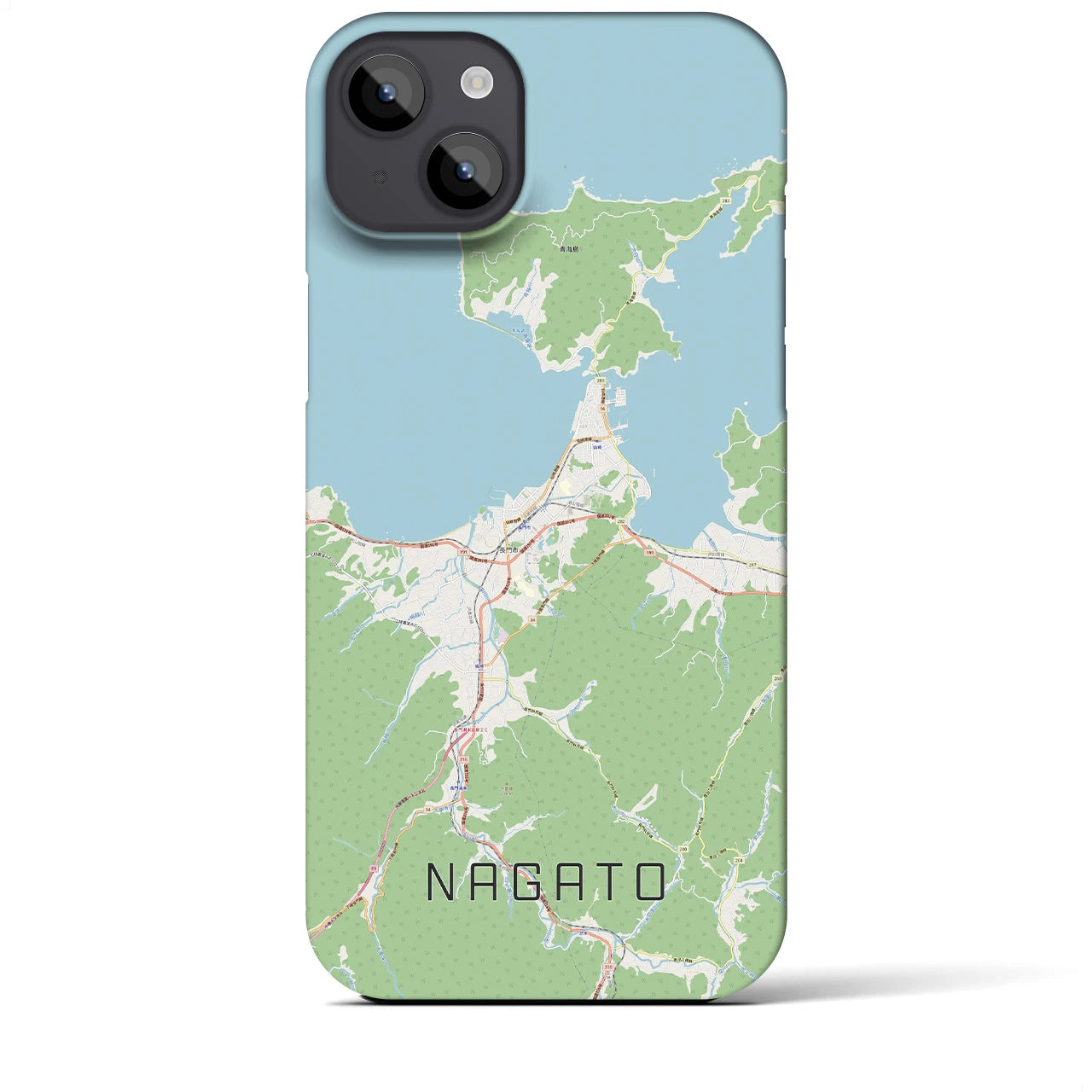 【長門（山口県）】地図柄iPhoneケース（バックカバータイプ）