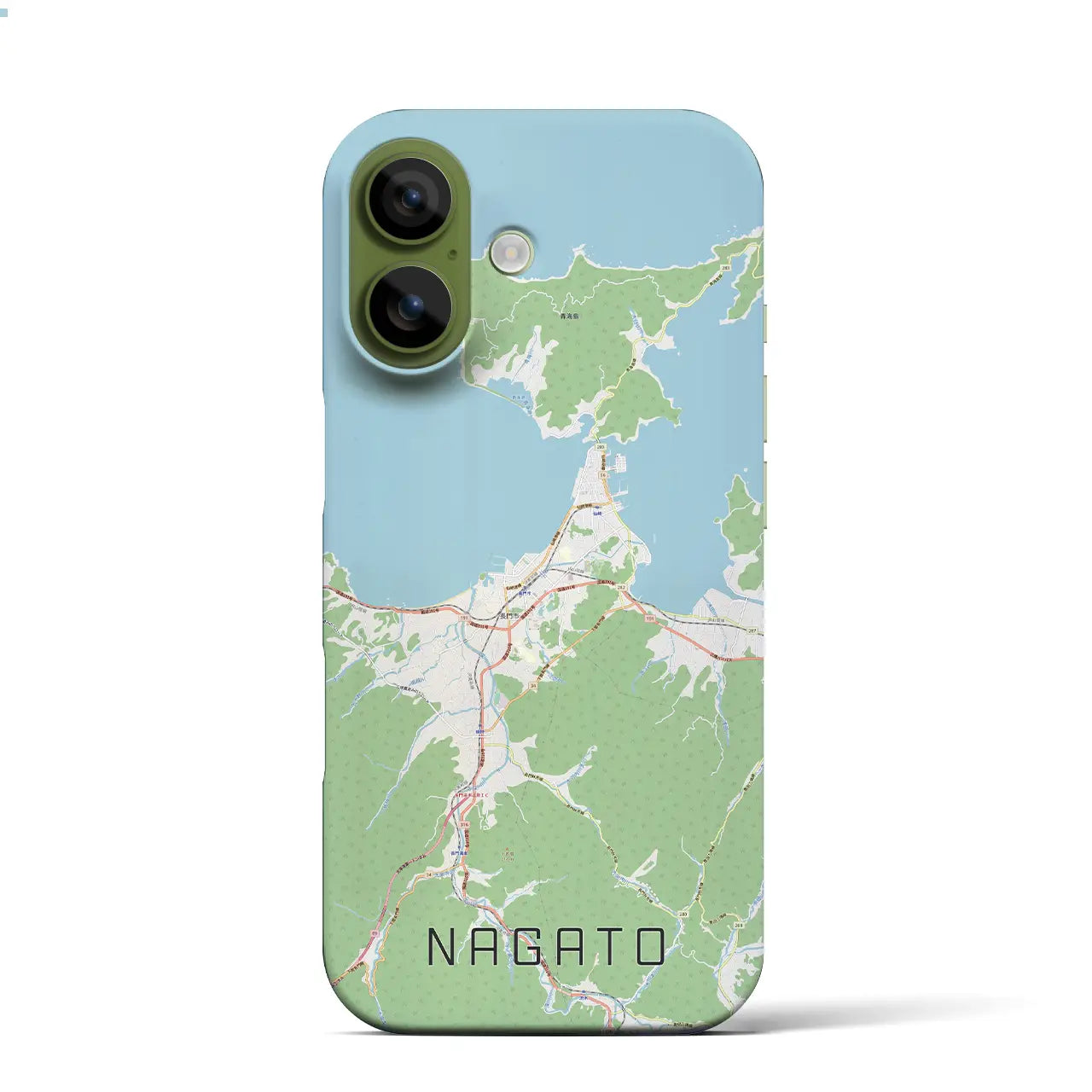 【長門（山口県）】地図柄iPhoneケース（バックカバータイプ）